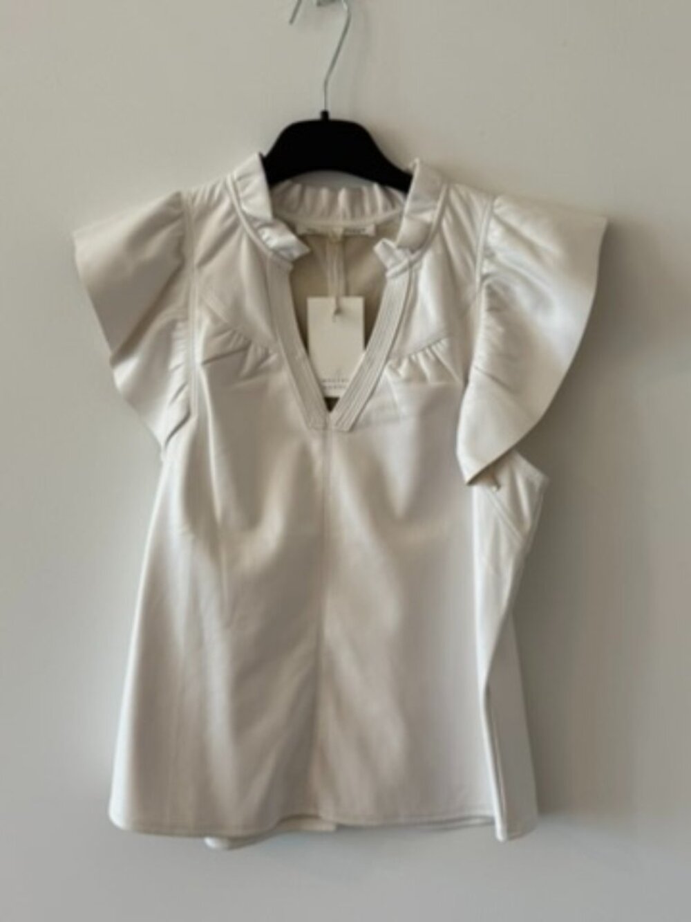 Melissa Nepton Faux Leather Top Size XS